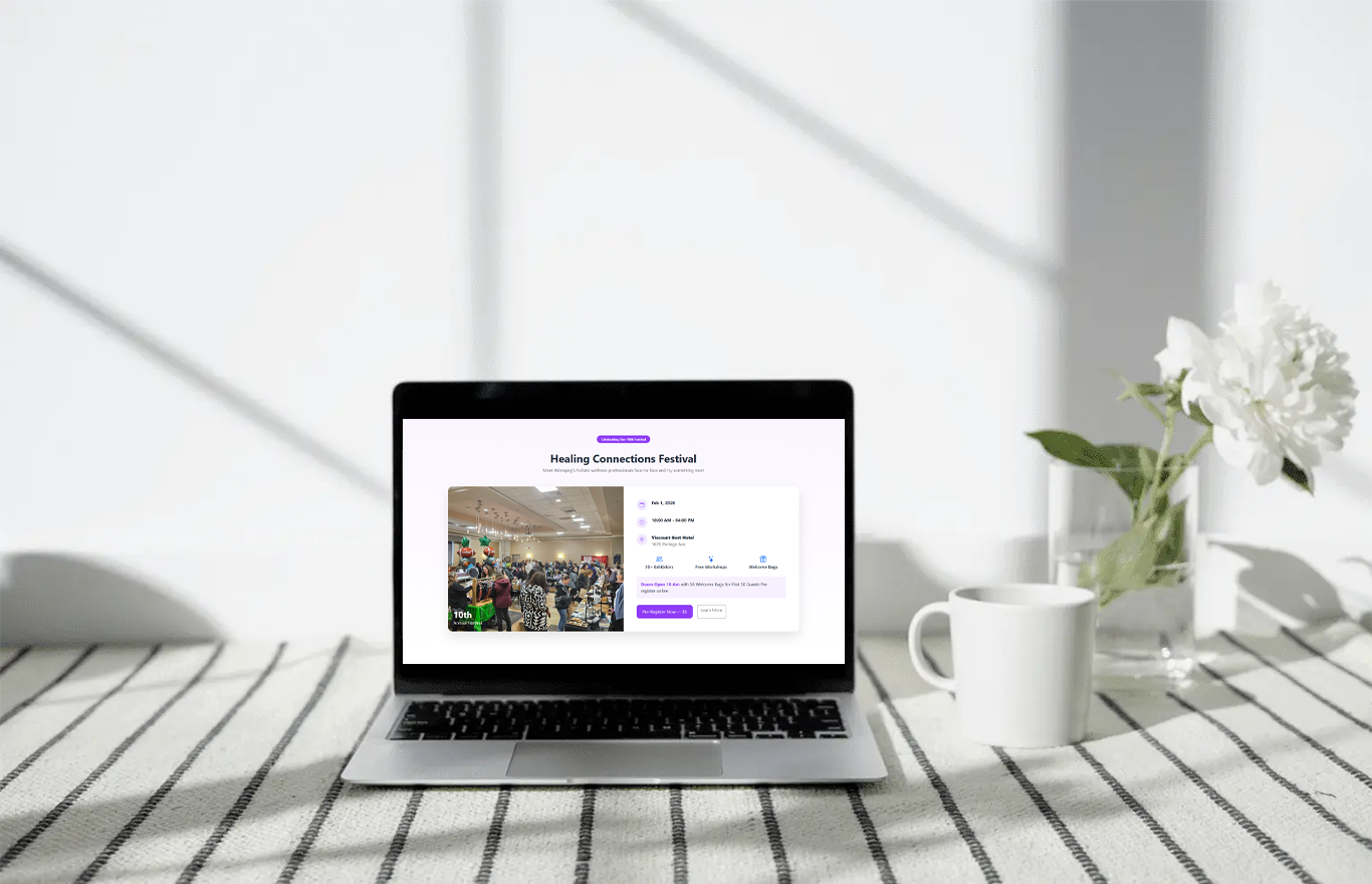 Website For Winnipeg Healing Connection